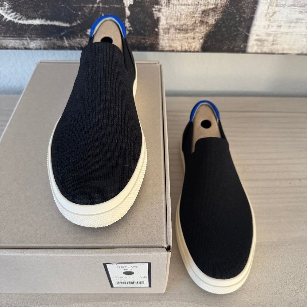 NIB Rothy's The City Slip On Sneaker - Black - 9.5